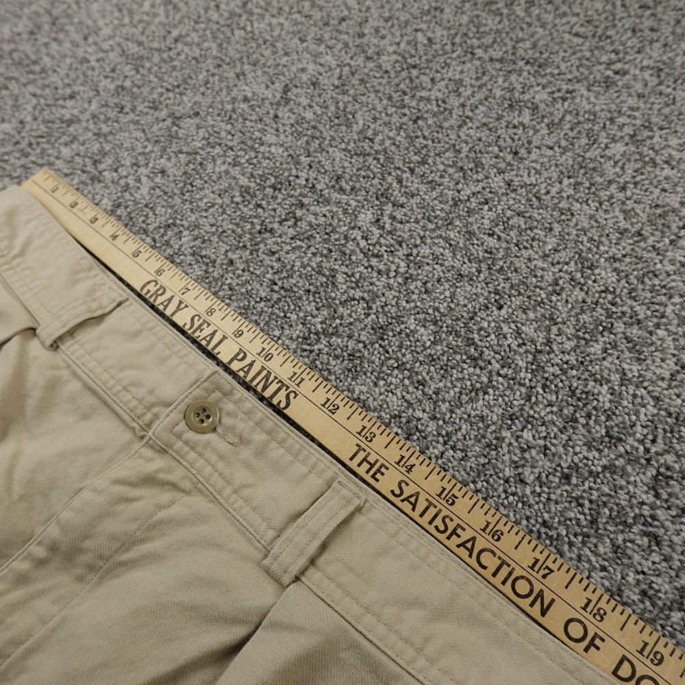 VTG Ralph Lauren Shorts Mens 38 Brown Beige Chino Polo Sport Pleated Dad 90s Y2K - Picture 5 of 11